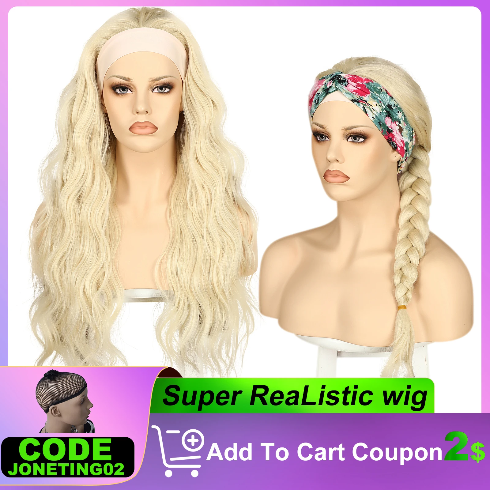 

JT Synthetic Wig Headband Wigs 26IN Blonde Loose Body Wave Wig Deep Water Wavy Raising Hair Wig For Black Women Soku 150%Density