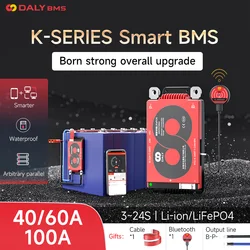 Daly BMS ktype 16S 48V LiFePo4 Smart BMS 3S 12V  8S 24V 36V Scooter40A 60A 100A Li-Ion Battery Energy Storage