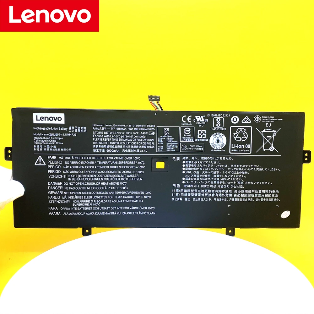 Bateria Original do Portátil para Lenovo Lenovo Yoga 91013ikb Yoga 910 13 80vfyoga Pro 512g L15c4p21 L15m4p23 L15m4p21 L15c4p22 Novo - Imagem 3