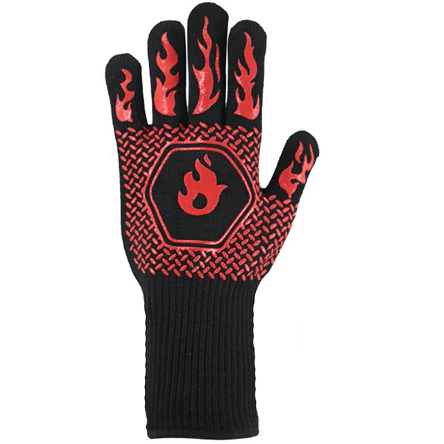 Silicone High Temperature Heat Insulation Barbecue Fireplace Gloves Microwave Anti-scald Oven Kitchen Baking Gloves Supplies Silicone High Temperature Heat Insulation Barbecue Fireplace Gloves Microwave Anti-scald Oven Kitchen Baking Gloves Supplies