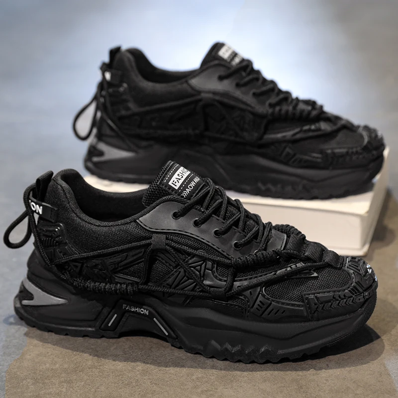 

Fujeak Fashion Casual Anti-slip Sneakers Lightweight Breathable Flats Comfortable Men's Shoes Plus Size Sports Running Shoes