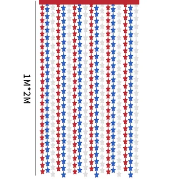 Patriotic Tinsel Fringe Curtains 1