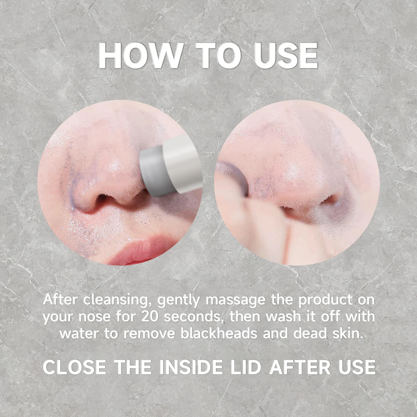 Nose Blackhead Remover Cream Exfoliates Cleanses Pores Adsorbs Oil Stains Moisturizes Gently Cleanses Face Stick Makeup 5
