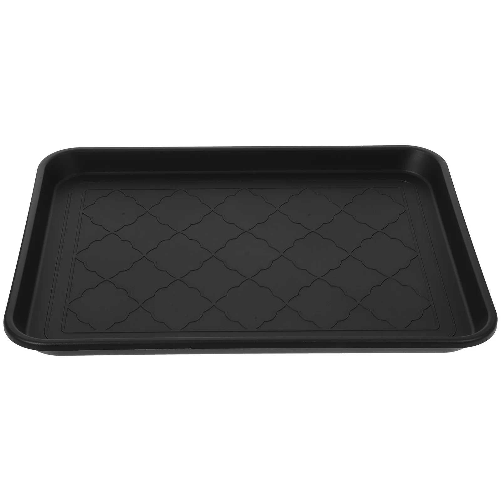 

Indoor Shoe Trays Black Sundries Storage Plate Wear-Resistant Plastic Pet Feeder Tray Multi-Functional Planter Holder