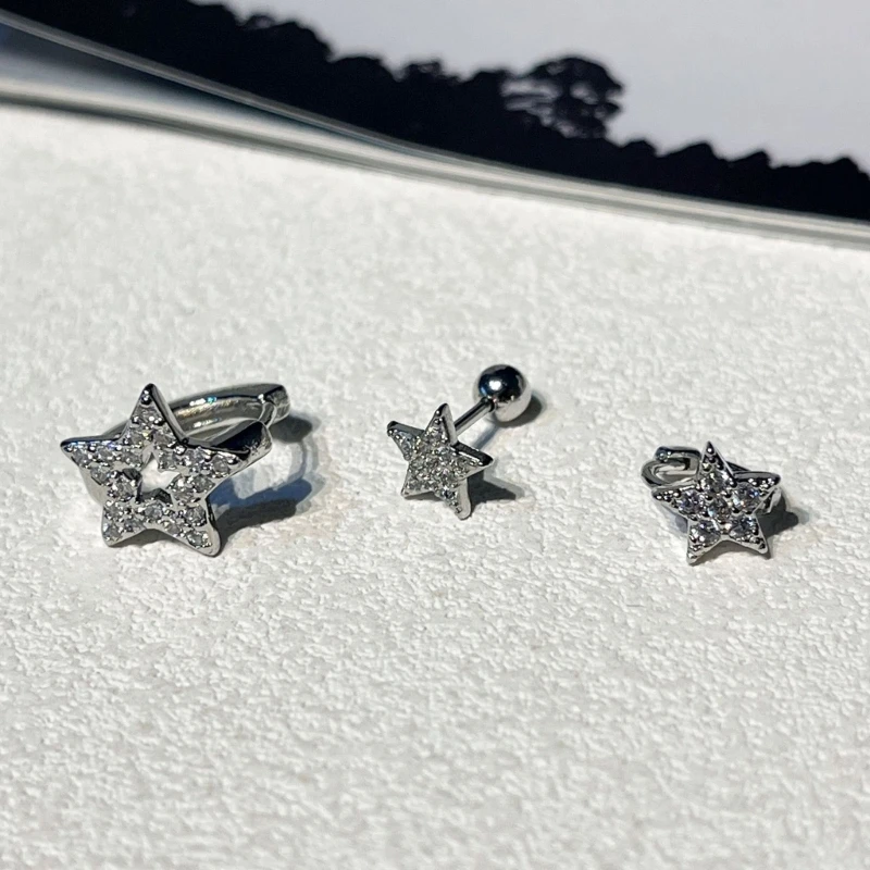 

Звезда хип-хоп панк серьги модные вечерние серьги-гвоздики из сплава для женщин и мужчин