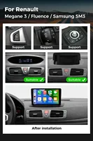 Srnubi Autoradio pour Renault Megane 3 Fluence Samsung SM3 2008-2014 lecteur multimédia Carplay Android Auto Autoradio Navigatore 4