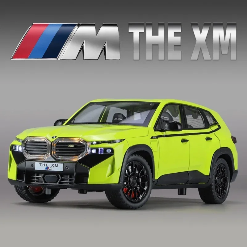 Simulation 1:24 BMW XM Alloy SUV Car Model Off Road Vehicles Toys Kids Boys Gift Sound and Light Collective Voiture Miniature