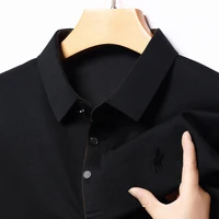 Polo de luxe léger pour hommes, T-shirt à manches longues, décontracté, quotidien, Base de sweat-shirt à revers, 202 Paul 2