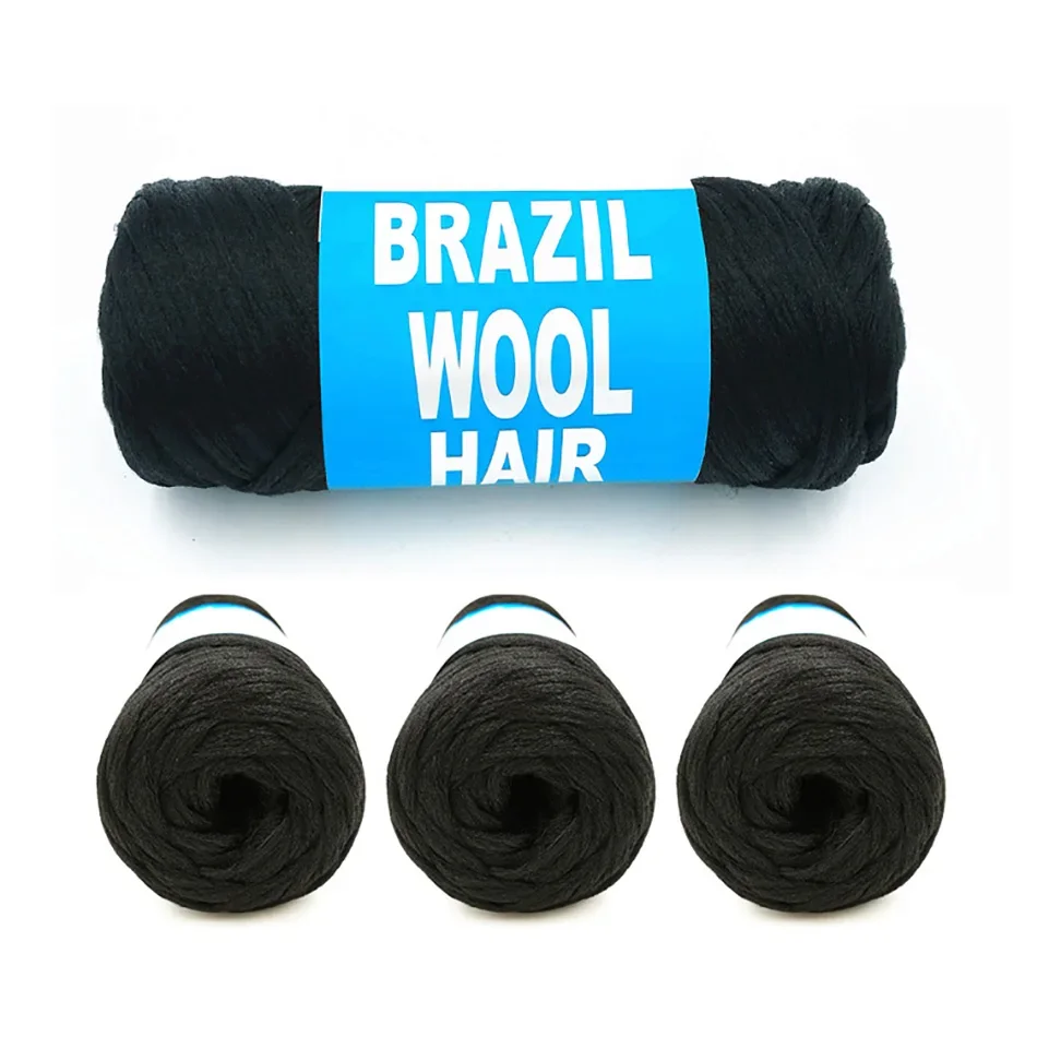 Knitting Yarn African Wig Hair Yarn 70g/ball 10 ply 100% Polypropylene Hand Knitting Braid Short Hair Curly Dreadlocks GB001