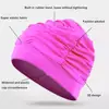 Swimming Hat Women Unisex Girls Long Hair Bathing Cap Swimming Cap Stretch Drape Free Size Swim Pool Sport Elastic Nylon Turban 5
