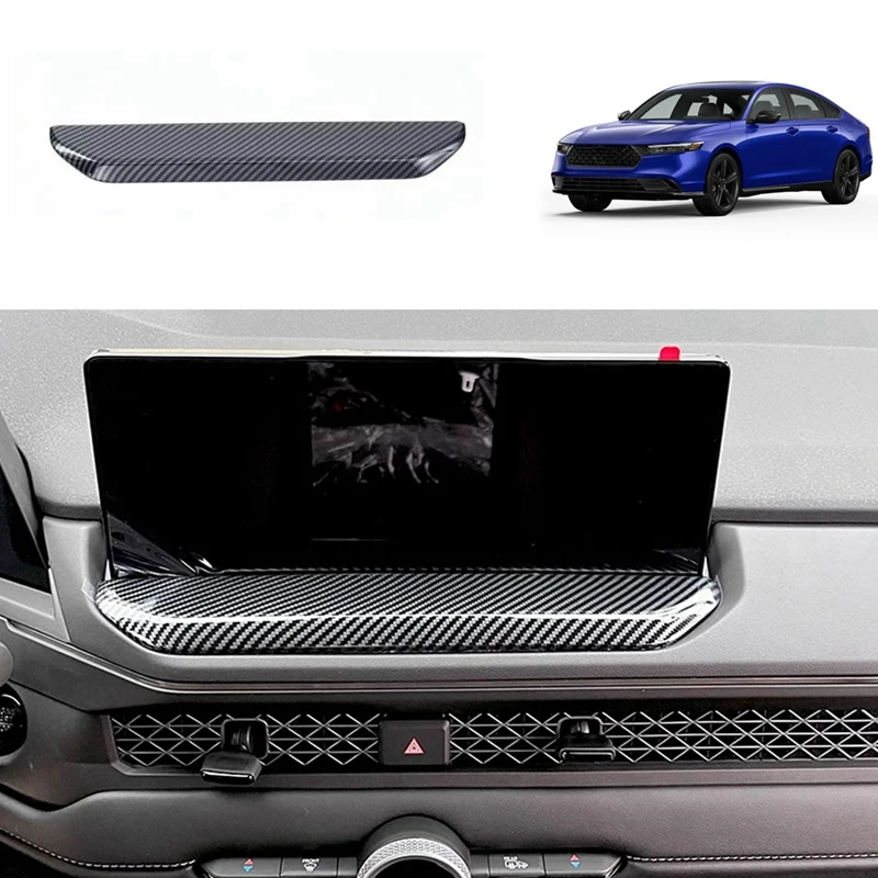 

Для Honda Accord 2023 2024 11Th Автомобильная панель приборной панели GPS навигации крышка внутренняя отделка Замена (ABS углеродное волокно)