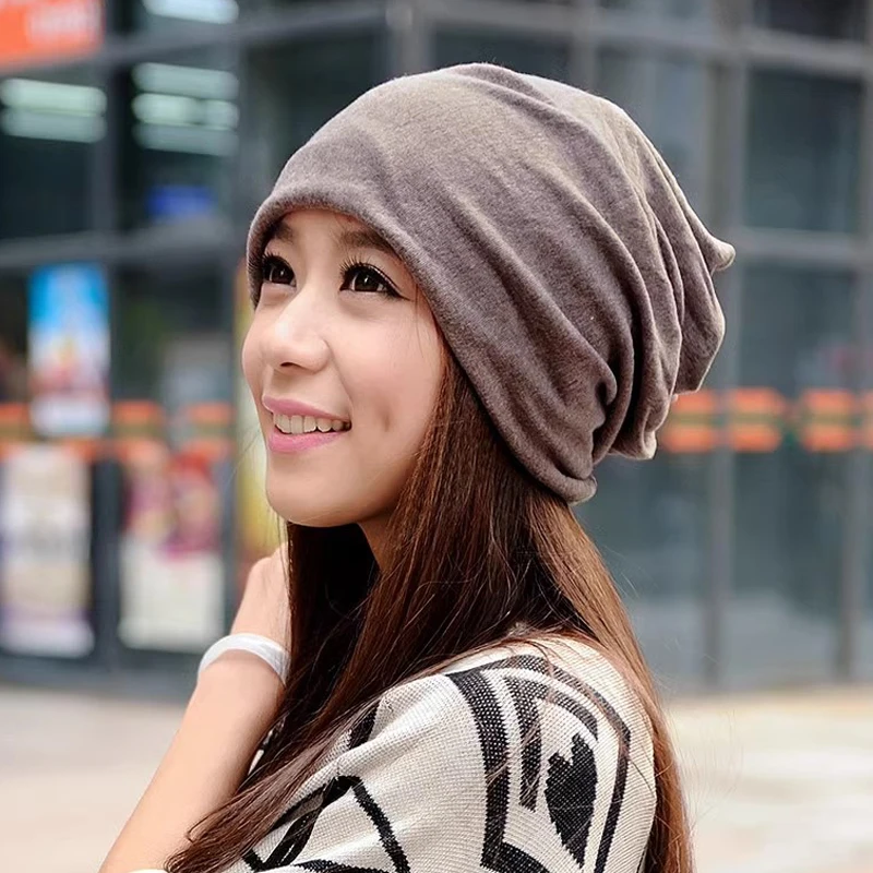 

Winter Hats For Women Solid Design thin hat Skullies And Men Hat Unisex