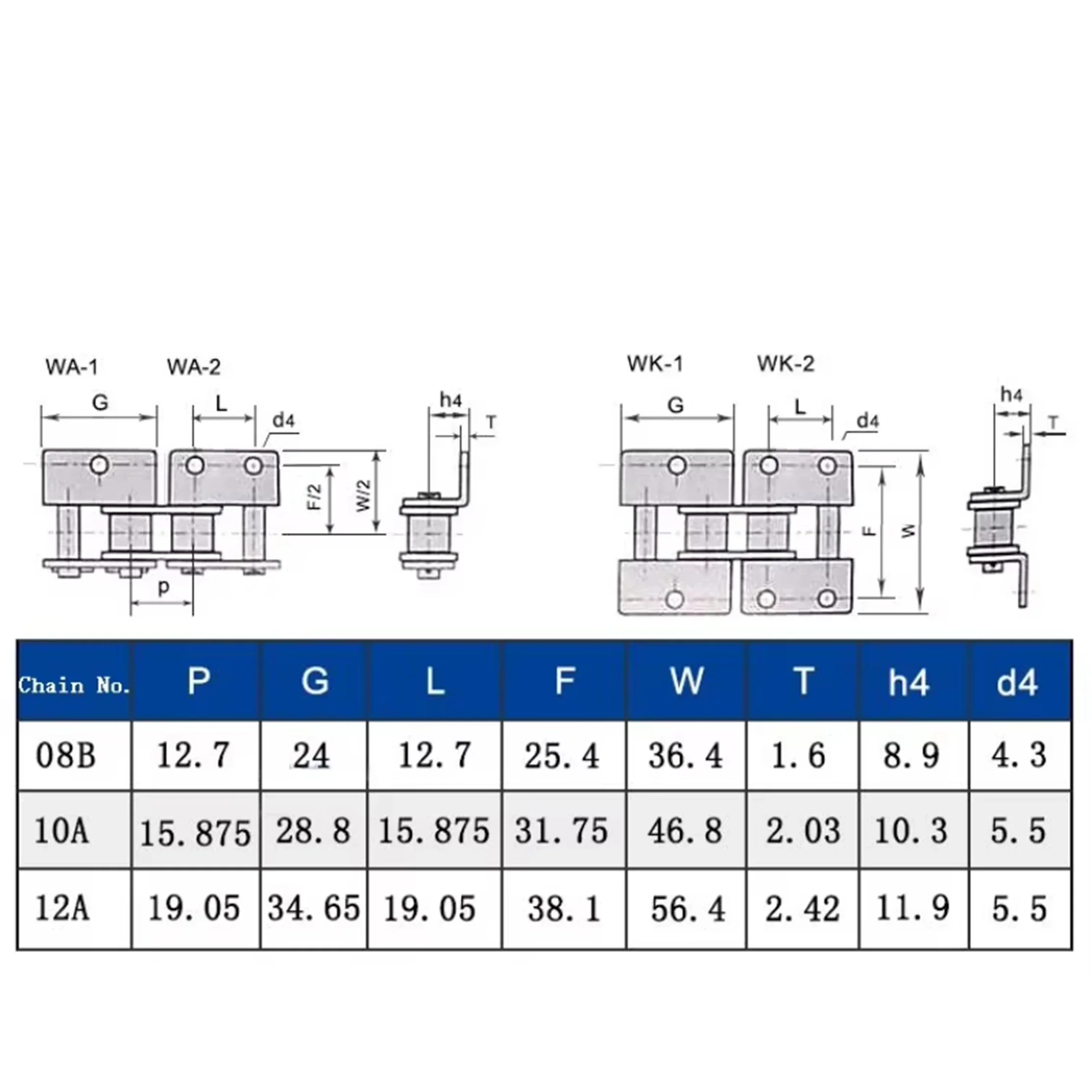 Full Buckle Chain 08B /10A /12A Buckle Single-side Double-hole Bent Plate Conveyor Driving Chain 1pcs