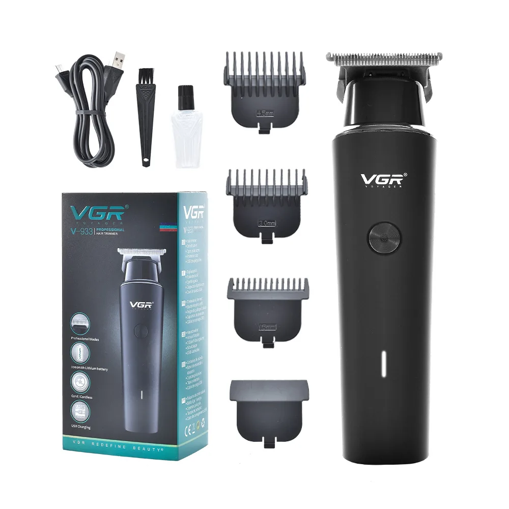 

V-933 Men's Hair Cutting Machine Professional Hair Clipper Beard Trimmer Barber USB Rechargeable Electric Cordless Trimmer