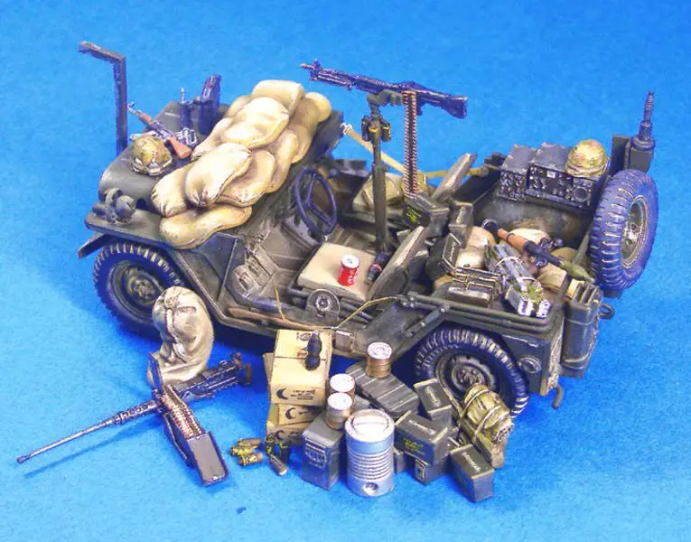 1/35 캐스트 레진 모델 조립 키트, GK, M151 액세서리 장비, 도색되지 않음