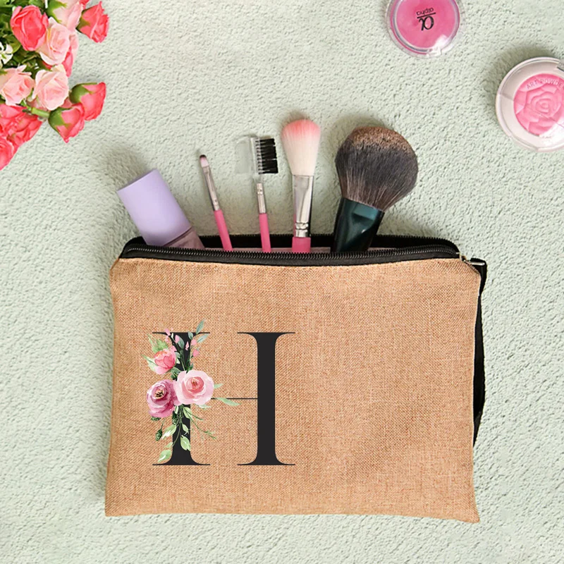 Custom Name Flower Letter Cosmetic Bag Bachelorette Party Neceser Makeup Bags Zipper Pouch Toiletry Organizer Bridesmaid Gifts 5 S1f31b15ed67442c0996dda6d92500579F