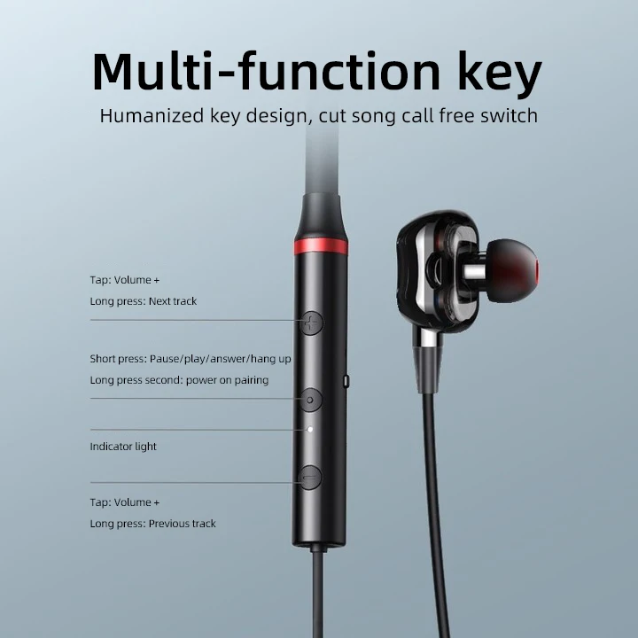 Original Lenovo He05 Pro Wireless Bluetooth Earphones Magnetic Neckband Earbuds Hifi Sound Sports Headphones Ipx5 Waterproof, Alina Gadgets