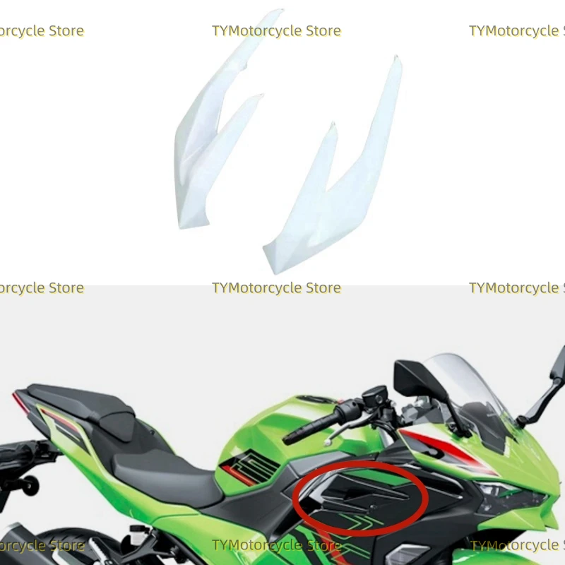 Motorcycle Fairing Gas Tank Air Intake Vent For Kawasaki Ninja500 2025