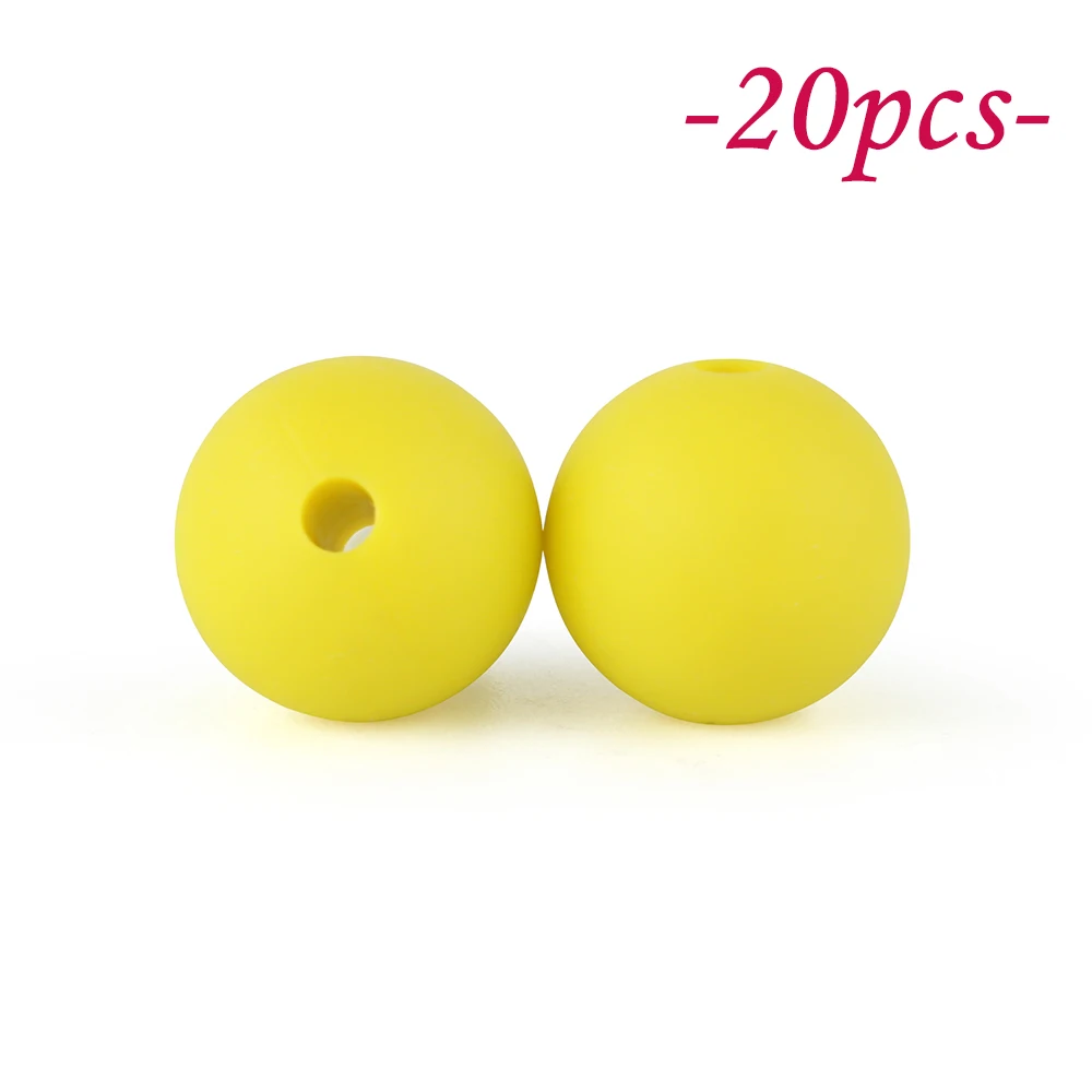 Vibrant Silicone Beads Set for DIY Jewelry & Crafting – 20-Piece Collection