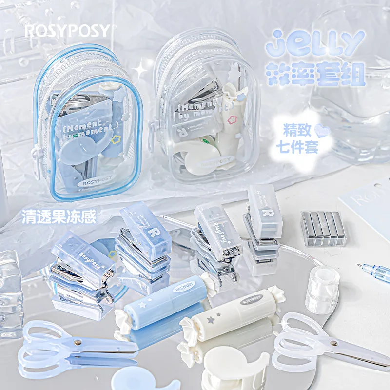 Office Supplies Set 4Style 1Pc/bag Efficiency Tool Set jelly feel handbook tools stationery seven pieces set blind box organizer bag