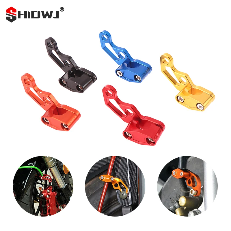 

Universal Aluminum Motorcycle Oil Pipe Cable Clip Brake Cable Tube Line Clamps Modified Oil Pipeline Brake Line Clamp Protector