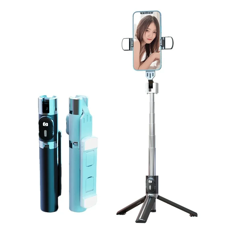 망원경 리모컨 셀카봉, 모든 스마트폰 스탠드, 무선 블루투스, 휴대용 삼각대, 미니 폰 홀더, 필 라이트 포함