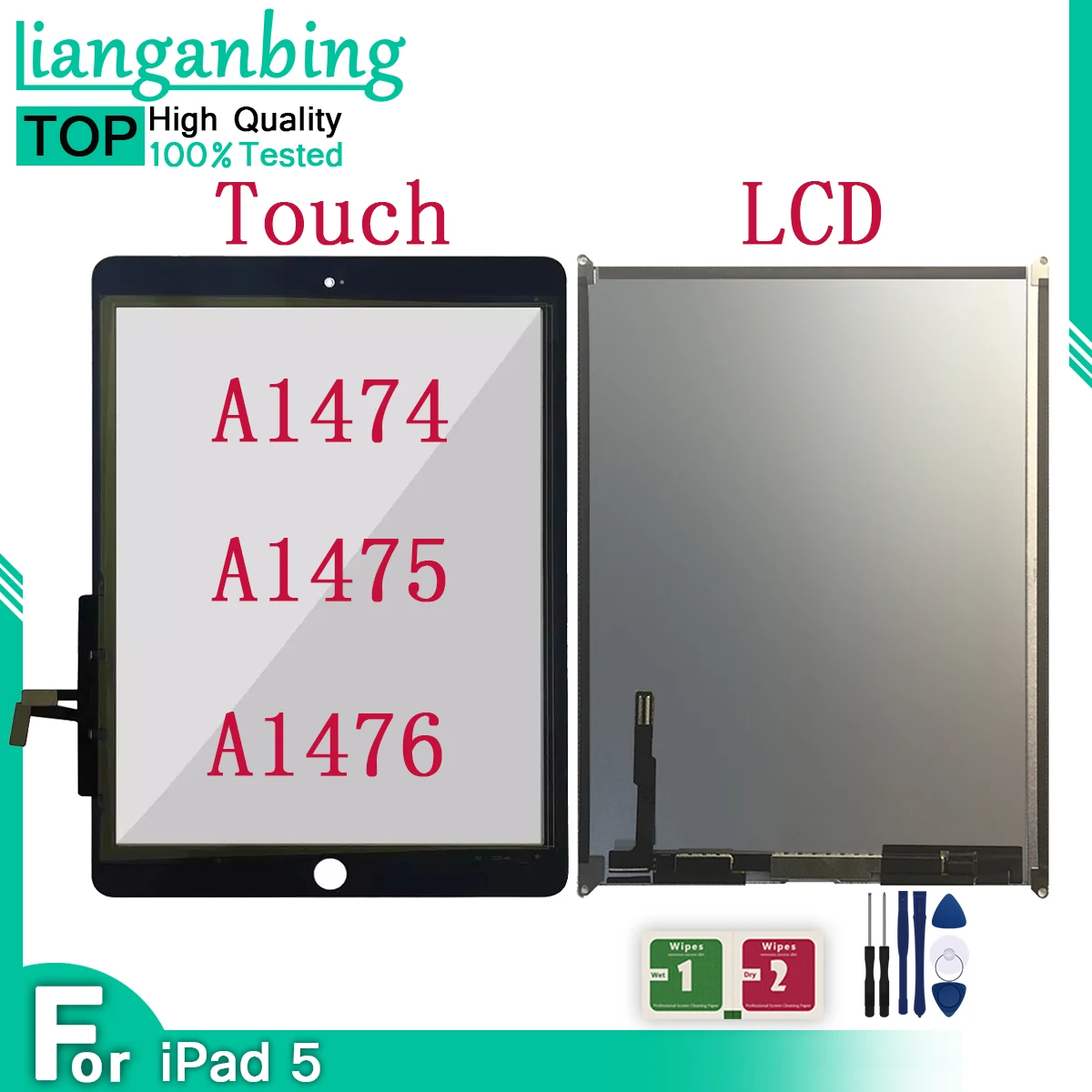TestedLCDForAppleiPad5Air1A1474A1475A1476TouchScreen