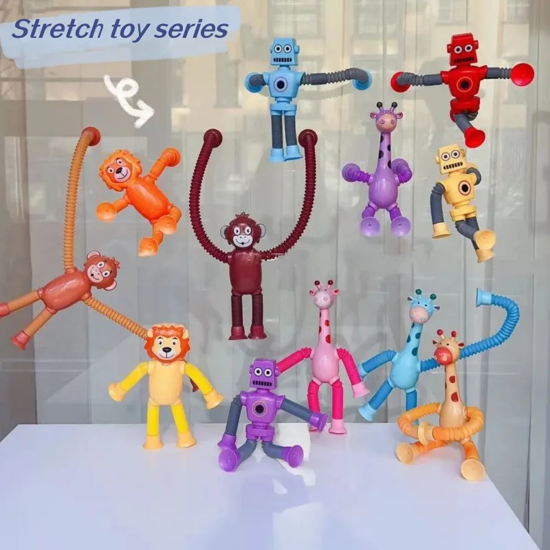 Jouets à ventouse pour enfants, Tubes pop, Fidget girafe