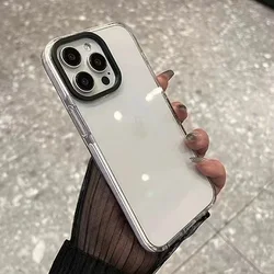 Luxury Transparent Phone Case with Clear Bumper Design - iPhone 12 (WHITE)