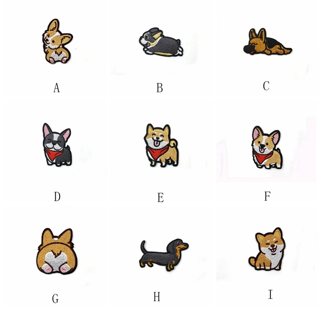 귀여운 자수 강아지 패치로 의상에 개성을 더하세요