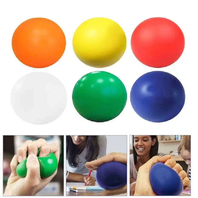 25InchStressReliefBallsNonToxicSqueezeBallColorfulFoamBalls
