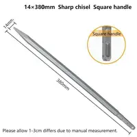 Jeu de ciseaux 380/400mm, tige SDS Plus, marteau électrique, foret, rainure de pointe, ciseaux plats, outil de rainurage de maçonnerie pour brique de béton 2