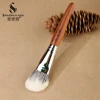 Shoushoulang Professional Handmade Make Up Brush GY102 Angled Stippling Contour Brush Saikoho Goat Hair Rosewood Makeup Brush 5