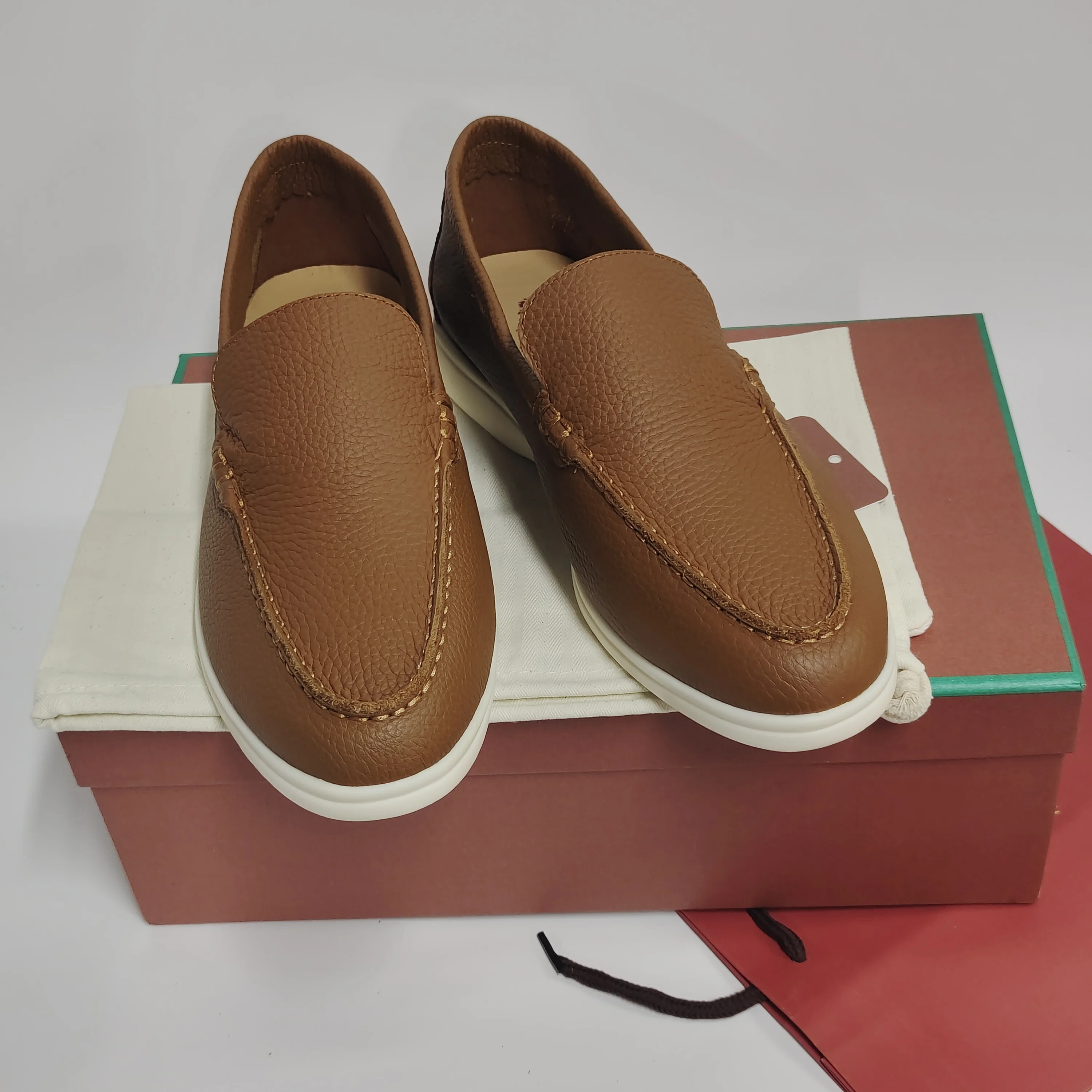 

Mocasines Loafers Shoes For Women 2023 Designer Luxury Black Cow Leather Flats Men Brand High Quality Slip On Shoes