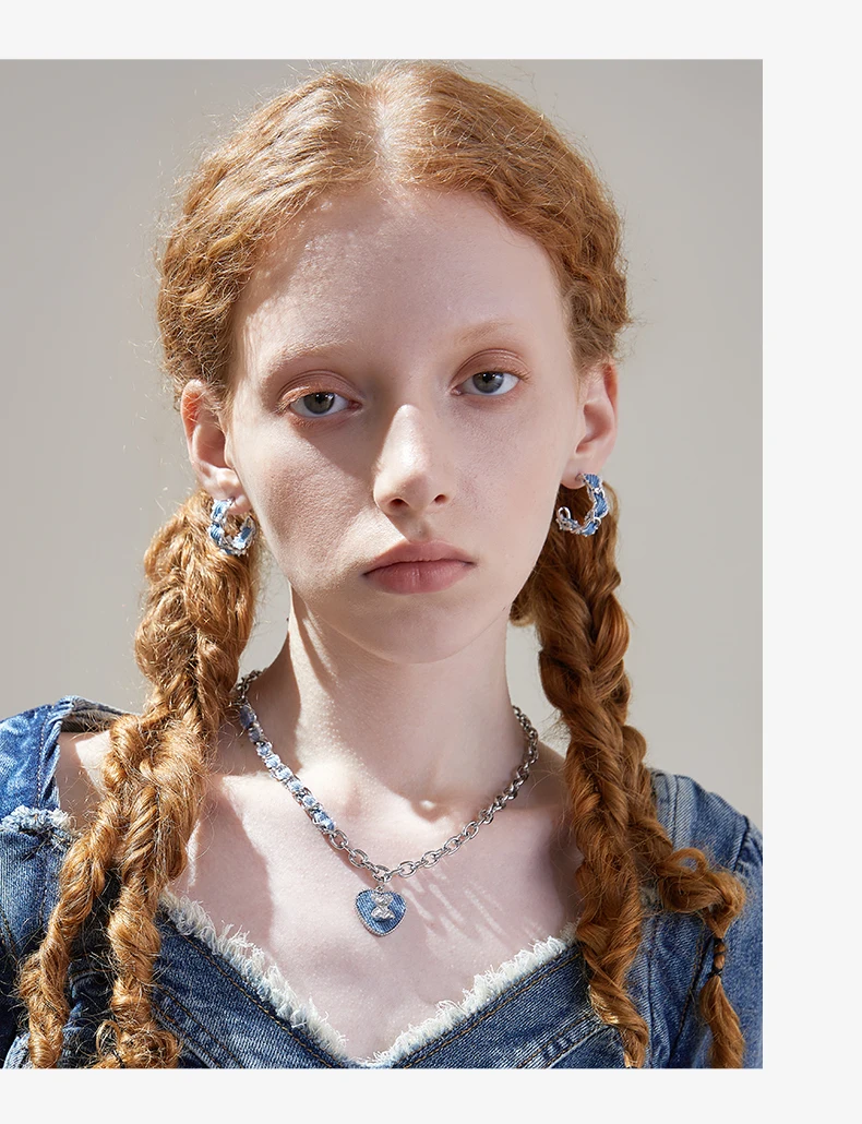 Love Bear Necklace For Women Hip Hop Sweet Cool Style Clavicle Necklaces Denim Accessories Chocker Jewelry Pendant Collar Gift