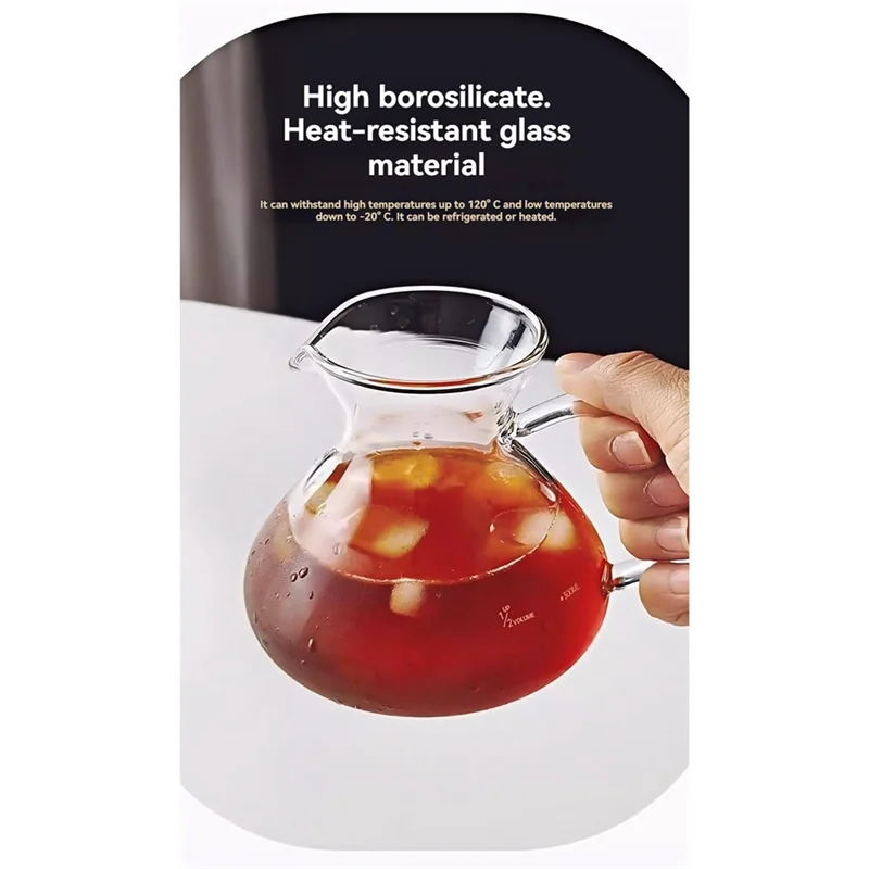 A52Q-커피 메이커 세트, 푸어 오버 기능 커피 쉐어링 포트, 가정 또는 사무실용 스케일 및 필터 컵 포함 450ML