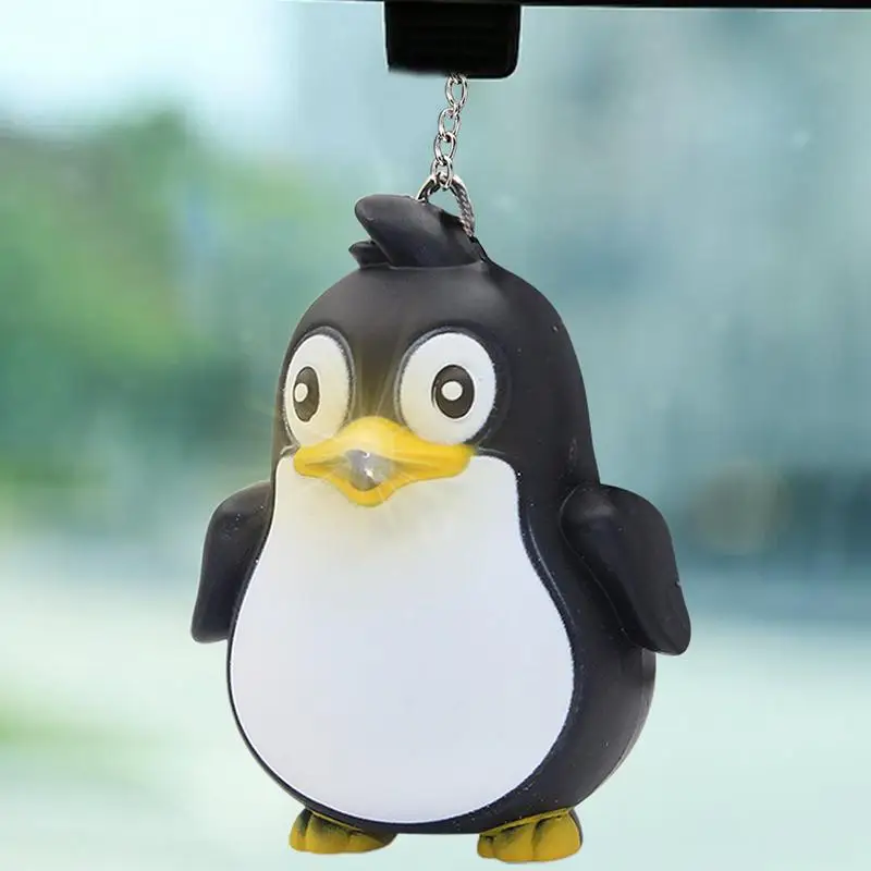 Penguin Keyring Adorable Pendant For Handbag Cute Animal Key Chain Sound Keychain With LED Bag Accessories Keychain Pendant For