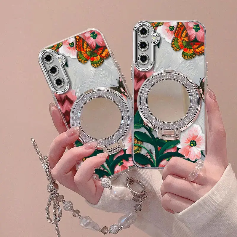 Vivid Flowers Bracelet Holder Phone Case Cover