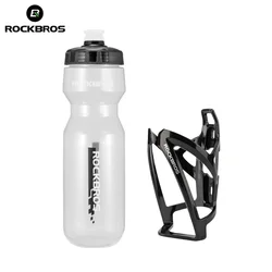 ROCKBROS 2 - Piece Cycling Hydration Set - 750ml Sports Water Bottle with Integrated Holder (Black)