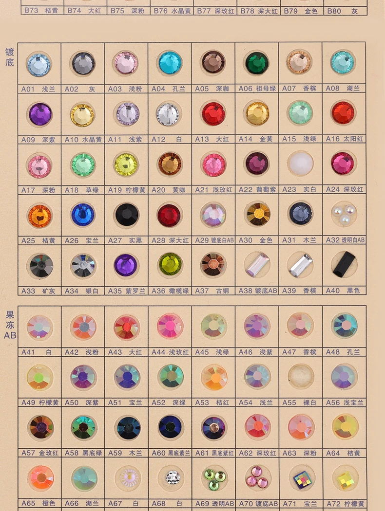 Description Picture 3 of itemBig Package 2-6mm Resin Non Hot Fix Rhinestones Bulk Wholesale Flat Back Plastic Crystals Nail DIY Glitters Cтразыtrass For 네일파츠