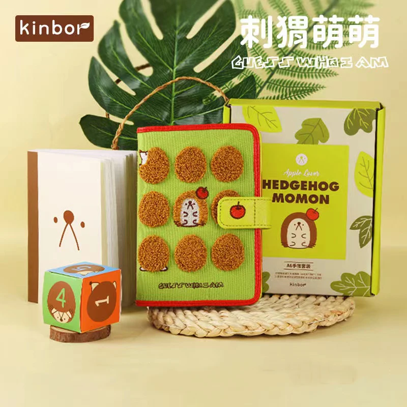 

Блокнот-ежедневник kinborin Kawaii с ежиком, A6, на неделю, месяцев, с клейкой наклейкой для питомца, для офиса, для девочек