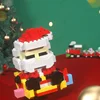 Christmas Gifts Micro Building Block Series Santa Claus Reindeer Puzzle Assembling Bricks Table Decoration Toys Children Kids 5