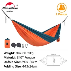Naturehike Ultralight Tear - Resistant Portable Hammock (Upgrade - Orange - 2P)