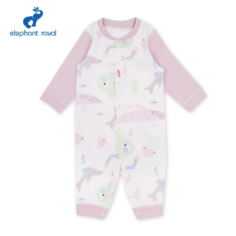 Elephant Royal Latest Cute Fishes Printed Romper Lovely Skin Friendly