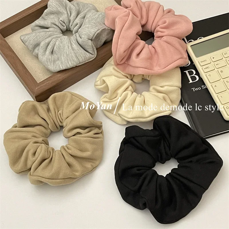 

Korean-Style Simple Fabric Large Intestine Hair Band Hair Rope New Rubber Band Hair Rope Elegant Leather Cover Hair Accessories