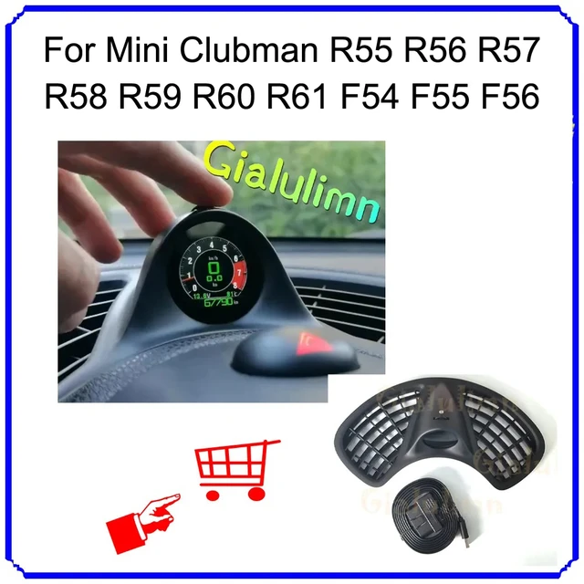 ミニclubman、ダッシュボード水温、時間時計、r55、r56、r57、r58、r59