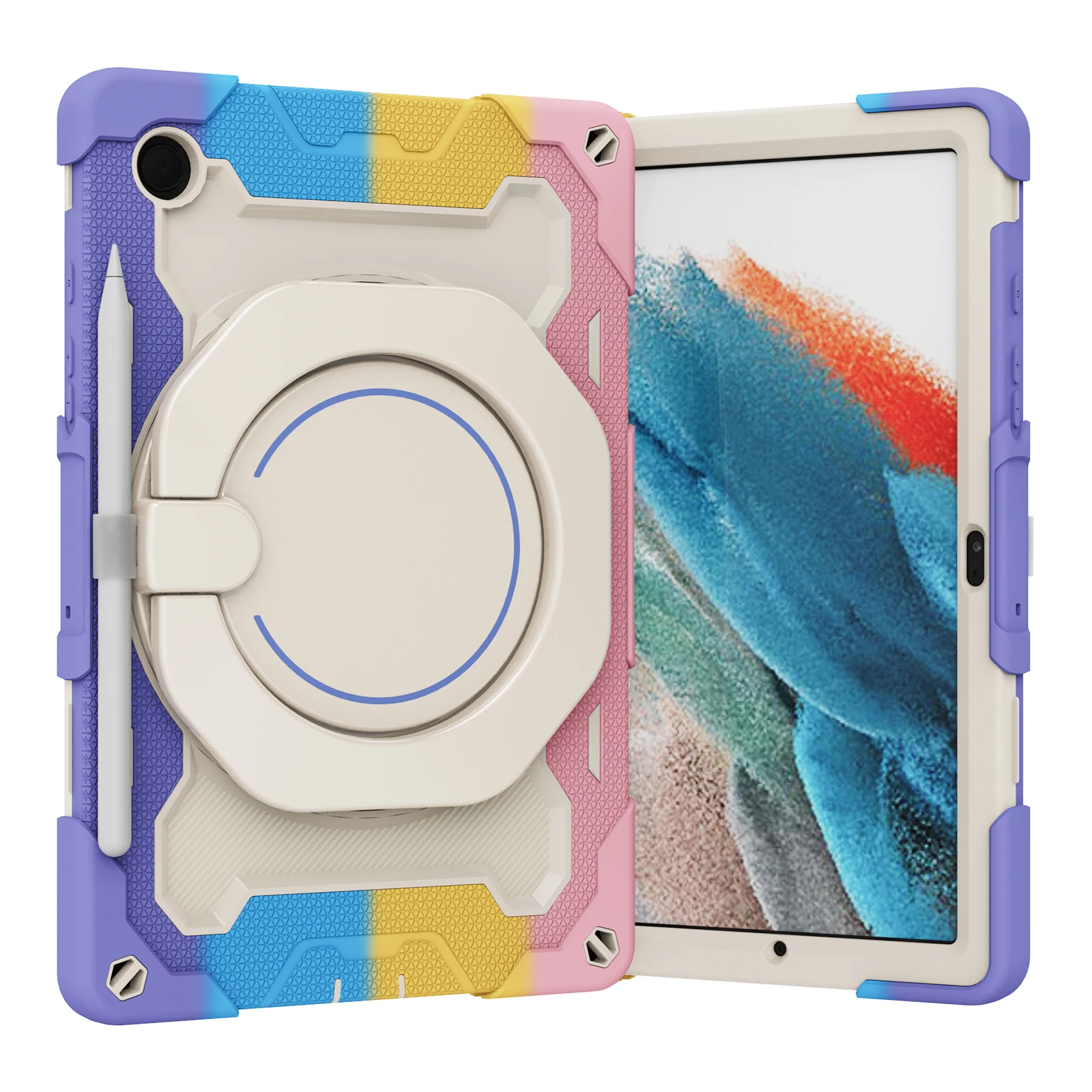 Anel Resistente para Samsung Galaxy Tab a8 105 Sm-x200 X205 s9 s8 s7 11 a7 104 Sm-t500 T505 a7 Lite 87 T220 T225 Case de