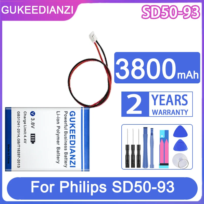 

Запасная батарея GUKEEDIANZI 3800 мАч для Philips SD50-93 speaker