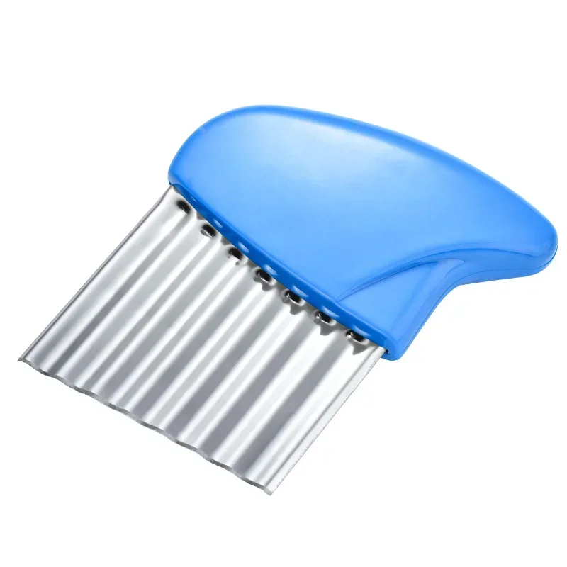Vegetable Slicer Potato Chip Slicer Dough Vegetable Fruit Crinkle Wavy Kitchen Knife Cutter Chopper French Fry Maker Tools Gadget Stainless Steel