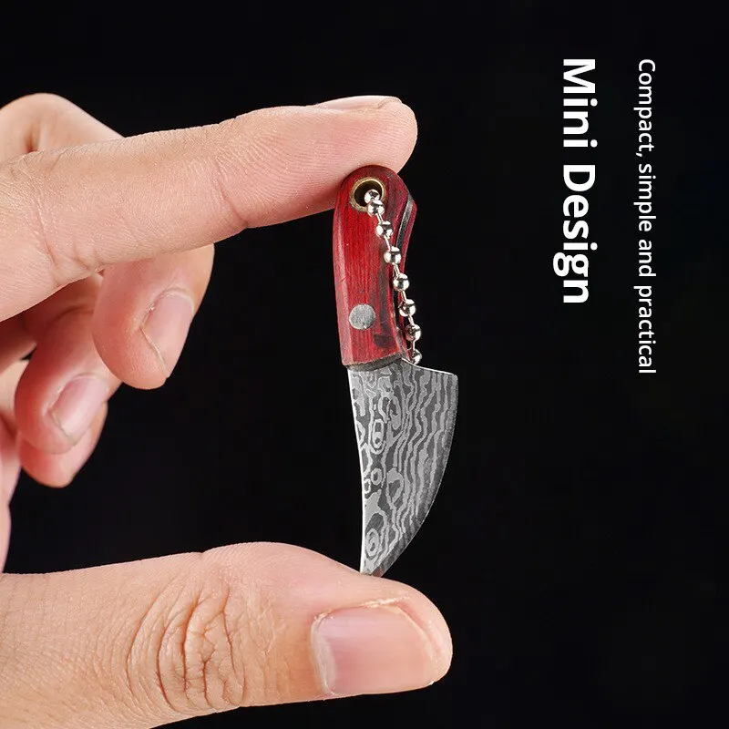 Kitchen Knives 3pcs Stainless Steel Knife Mini Vegetable Knife Implies Wealth Disassembly and Delivery Non Folding Creative Pendant